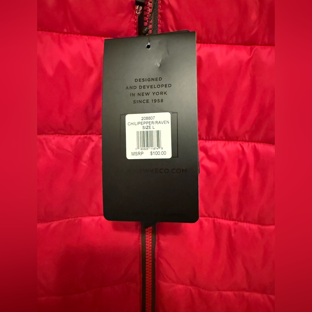 Hawke & Co Men's Red and Dark Gray Puffer Vest - Picture 11 of 11